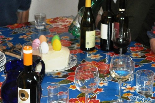 Wine and Easter cake