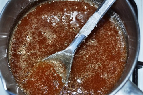 melt honey and sugar 2