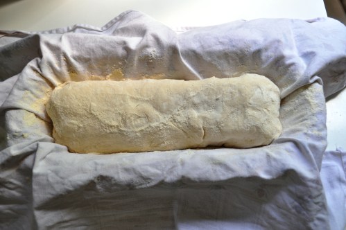 Dough, in proving basket