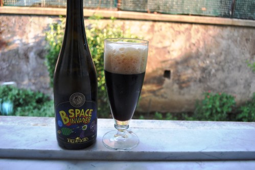 Toccalmatto's B Space Invader Cascadian Dark Ale, rear label