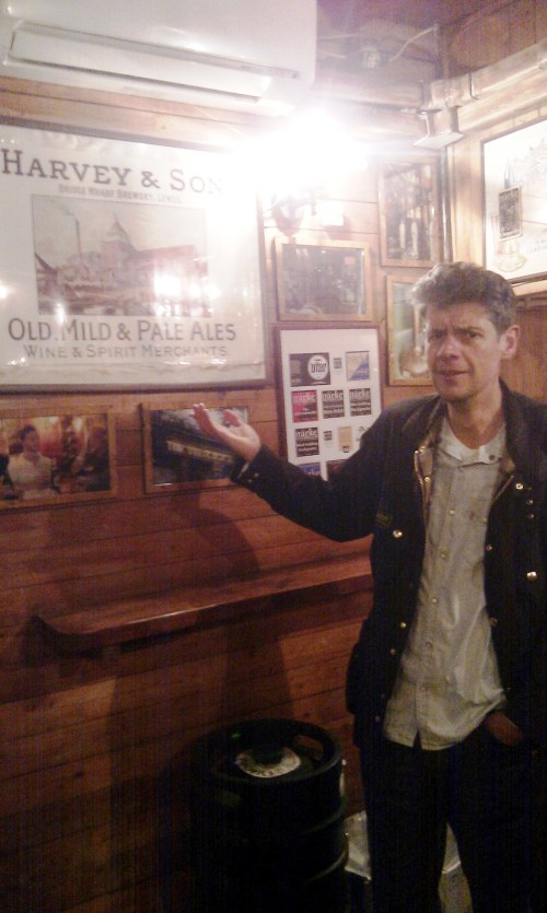 Harvey's brewery poster at Ma Che Siete Venuti a Fa', Trastevere, Rome