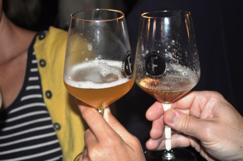 Cheers, sampling ales at Fermentazioni 2013