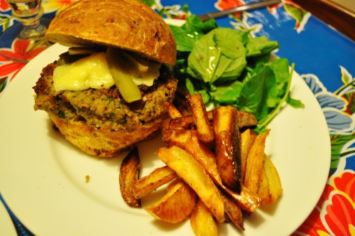 Beanburger with carrot and cumin bun