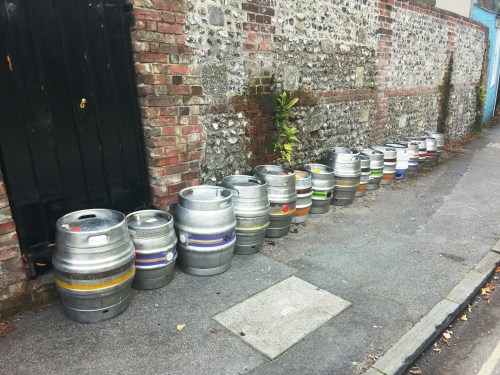 Casks outside the Black Boor