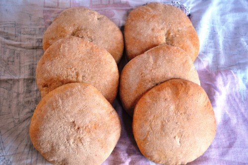 Baked, wrapped in a cloth