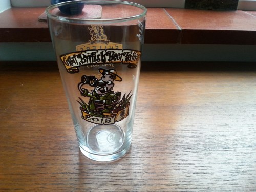 Great British Beer Festival glass
