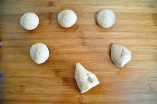 Balls of tortilla dough