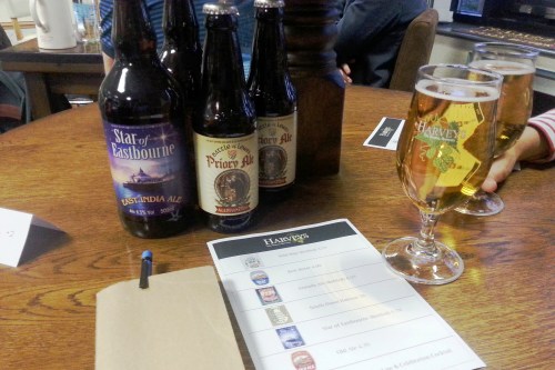 Harveys beer tasting