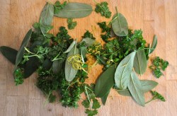 Parsley, sage and lemon zest