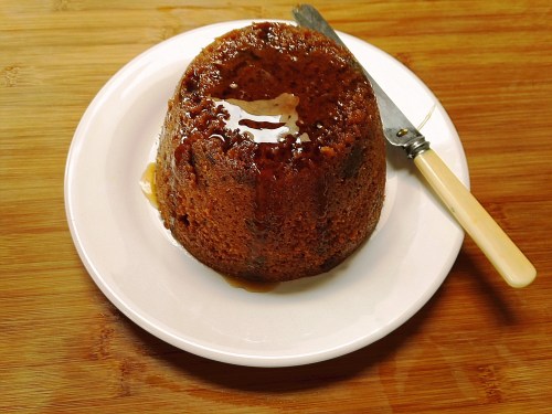 Date and maple syrup steamed pudding