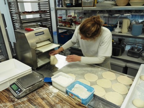 Einat Chalmers of Mamoosh rolling pittas