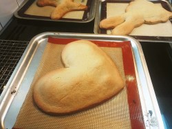 Large heart etc baked